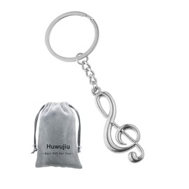 Huwujiu Musical Note Keyring Music Keyring Musician/Music Lover Gift Music Symbol Keyring Gift for Women Men