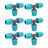 20PCS 16mm Tee Pipe Connector PE Irrigation Tubing Tee for