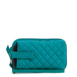 Vera Bradley Women's Smartphone Wristlet with RFID Protection, Forever Green-Recycled Cotton, One Size