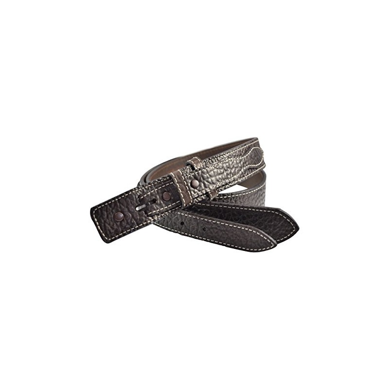 Full Grain Solid Bison Leather Ranger Belt Strap - Made