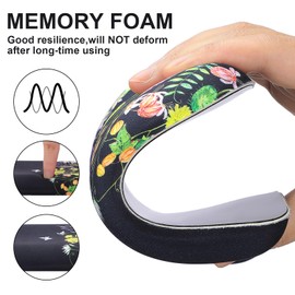 Kigley 4 Pcs Elbow Rest Pads for Desk Ergonomic Wrist Rest Pad Arm Rest Pads with Memory Foam and Non Slip Base for Relieve Elbow and Wrist Pain for Computer, Office (Floral)