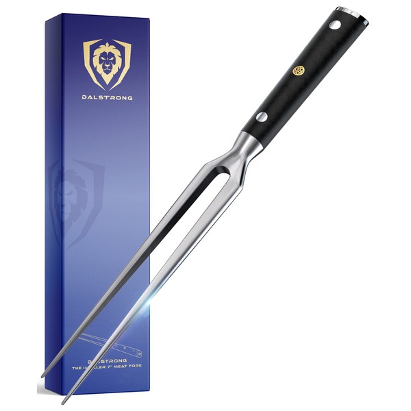 DALSTRONG Meat Fork - 7" - "The Impaler" - Dual-Prong Carving & BBQ Fork - High Carbon Stainless Steel - G10 Garolite Handle