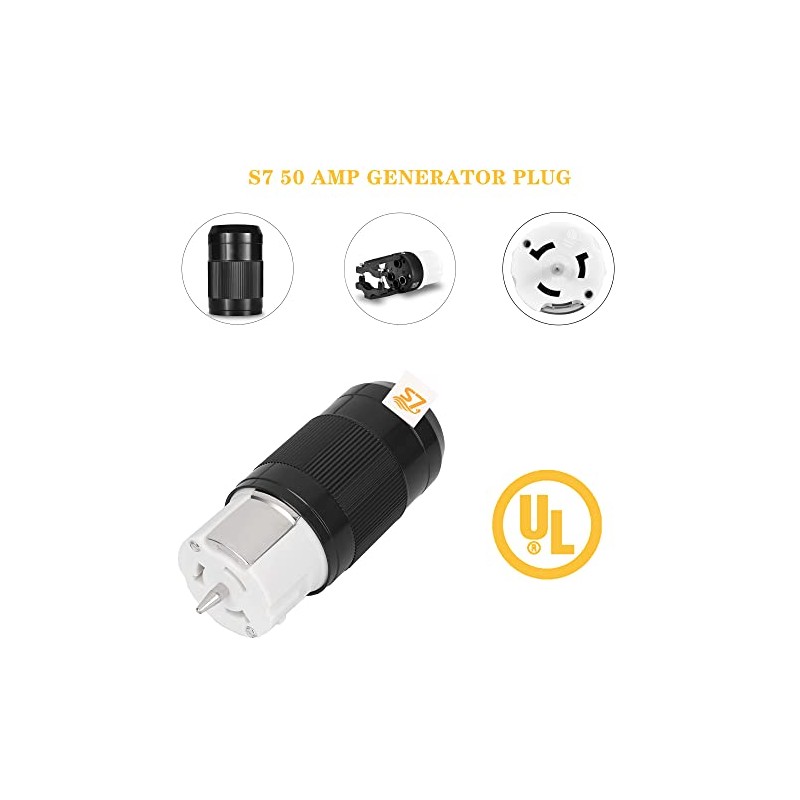 S7 50 Amp Generator Plug,50 Amp Generator Connector (Female),125 Volt//250