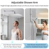 19 Inch Shower Head Extension Arm, Upgrade Flexible Height &