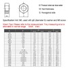 BOZONLI M3.5 (3.5 mm) Hex Nuts Locking Nuts Lock Nuts