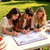 Purple Birthday Decoration Guest Book, 18x12 Inch Signing Board