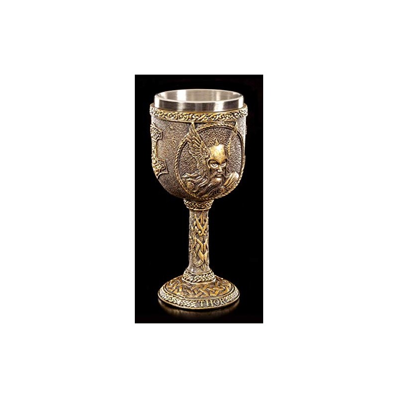 Figuren Shop GmbH Viking Goblet with Stainless Steel Insert -