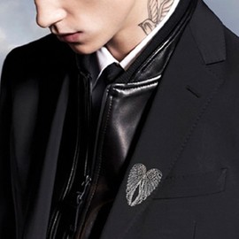 Angel Wing Brooch Pins, Crystal Delicate Elegant Plating Hairpin, Clothing Accessories for Men and Women Vintage Rhinestone Brooches Pins Silver