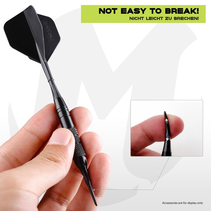 MageRabbit 100pcs Plastic Dart Tips 2BA Thread Soft Dart Tips