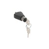 CRL Black Chrome Keyed Alike Sliding Door Lock - 0911BCKA