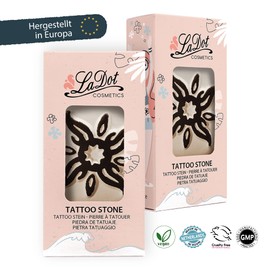 LaDot Tattoo for Children and Adults, Temporary Skin-friendly Fake Tattoos, Tattoo Stamps without Needles for Body and Arm, Waterproof, Ceramic Stamp, Wavy Sun