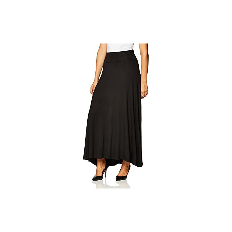 AGB Women's Timeless Fashion Long Soft Knit Skirt with Waist