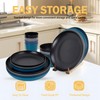 Rubtlamp 16Pcs Plastic Wheat Straw Dinnerware Set, Reusable Plastic Dishes
