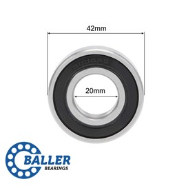 Baller Bearing 6004-2RS Deep Groove Ball Bearings 20mm x 42mm x 12mm Double Sealed Chrome Steel - 10pcs