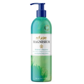 nfuse nfuse Magnesium Lotion | 100% Pure Magnesium Chloride USP Grade | Calming Magnesium with Eucalyptus Essential Oils and Menthol (8 oz)