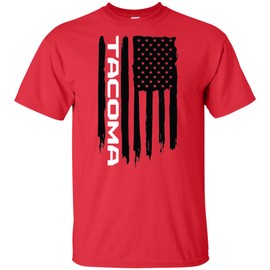 Wheel Spin Addict Tacoma American Flag T-Shirt Dark Heather/L