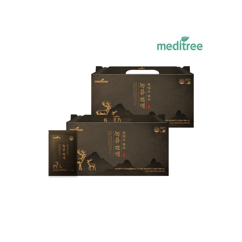 Meditree 메디트리 흑염소 담은 녹용진액 2박스(60포) Meditree Black Goat Antler