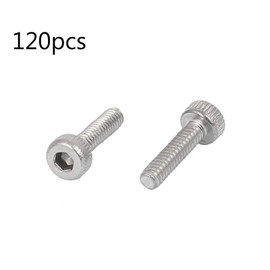 TOP-VIGOR 120Pcs M2-0.4 x 8mm Hex Socket Head Cap Screws, Allen Socket Drive DIN912, 304 Stainless Steel Replacement Machine Fastener Screws for Bicycle Motorcycle Machine Repairment