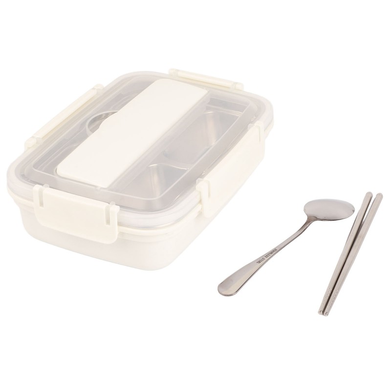 Lunch Box 4 Compartments Design 304 Stainless Steel Matching Tableware