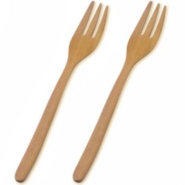 Nagao Sao Wood Fork, Large, 8.4 inches (21.3 cm), Set of 2, Wooden