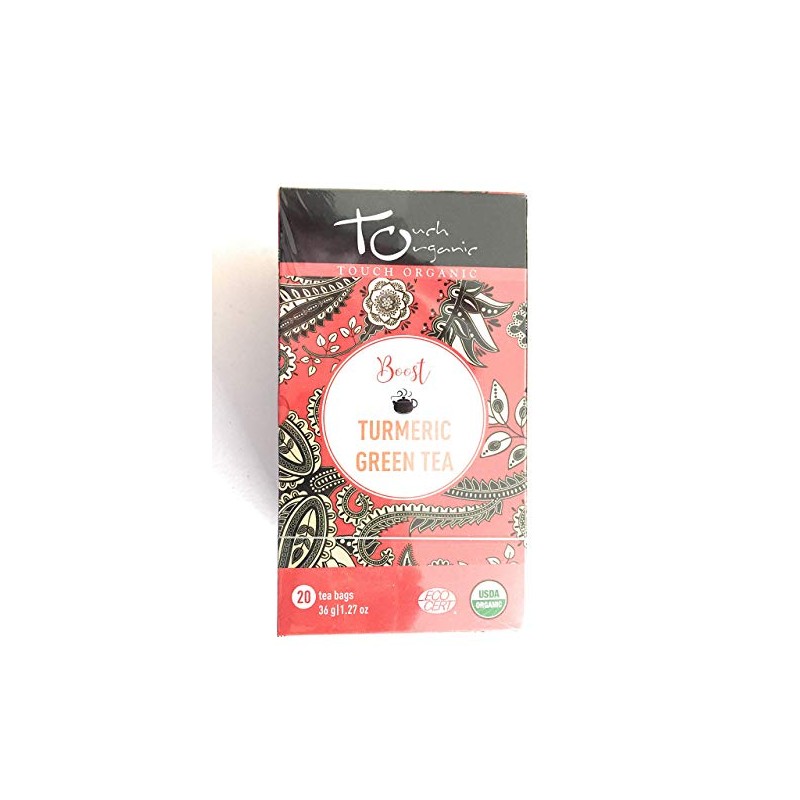 Touch Organic Tea Turmeric Green Tea, Organic 20 Tea bags,