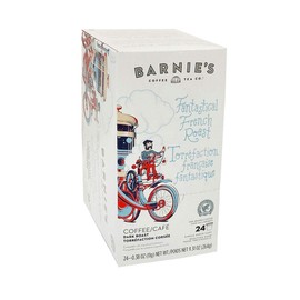 Barnie's Single Serve Fantastical French Roast Coffee Pods with Smoky Flavors and Hints of Chocolate, Dark Roast Ground Coffee Compatible with Keurig Brewers, 24 Count