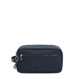 Kipling Women's Agot Toiletry Bag, Lightweight Travel Organizer, Nylon Cosmetics Kit, Blue Bleu 2, Large