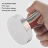 Colorful Wood Coffee Flat Tamper Stainless Steel Base Powder Hammer