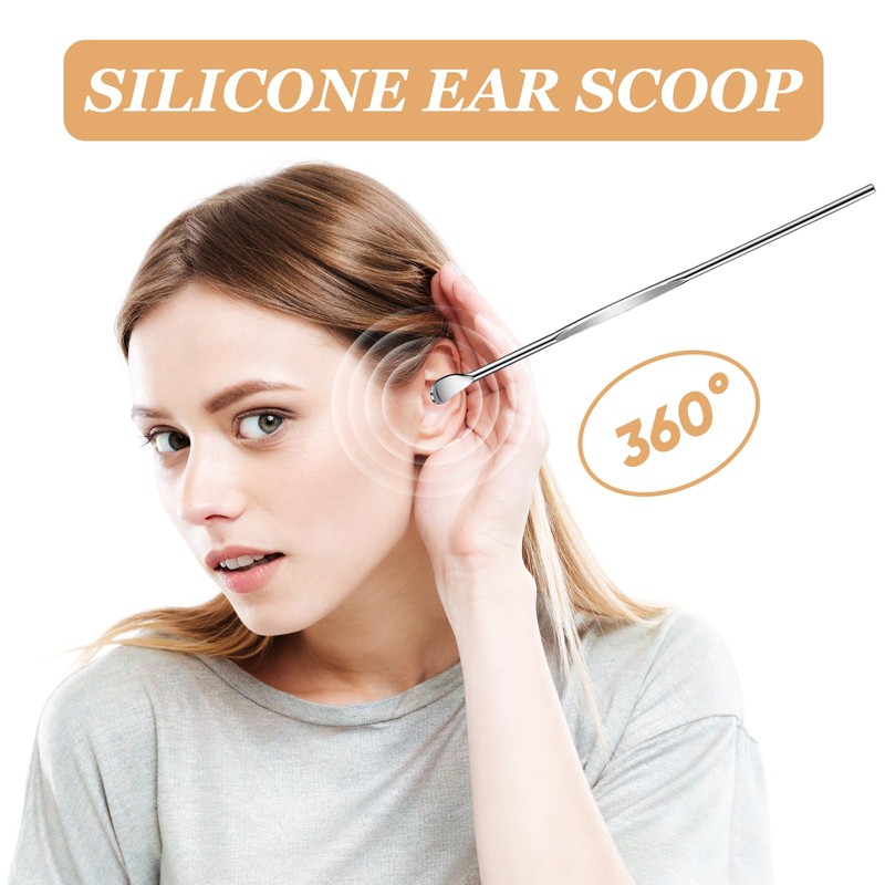 20 Pcs Ear Spoon Metal Ear Cleaner Portable Metal Ear