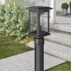 Emliviar Outdoor Post Light Fixtures, 1-Light Pillar Light in Black