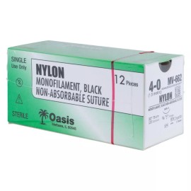 Oasis Nylon Training Suture, Size 4-0, with NFS-2 Needle, 12/box