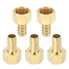 sourcing map 2pcs Brass Barbed Fitting 1/2" NPT Female to 1/2" Hose ID for Home Brew Pipe Fitting Direct Thread Connector Durable Construction