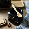 Dicunoy 3 Pack Ceramic Salt and Sugar Container, Condiment Jars