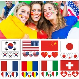 Country Flag Tattoo Stickers for Football Support and Travel English Flag 13ea