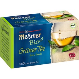 Meßmer Organic Green Tea | Fine Tart | 20 Tea Bags | Vegan | Gluten Free | Lactose Free