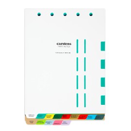 Carstens Heavy Duty Plastic Assisted Living Divider Set, 14-Tabs, with Pull Tab Die Cuts, 2671-00, for Top-Opening 2-5 Ring Binders