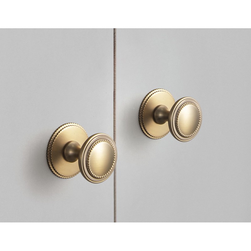 Goo-Ki 6 Pack Cabinet Knobs with Spacer Champagne Bronze Drawer