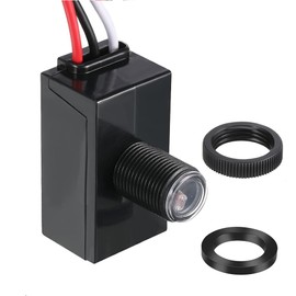 Meskliu AC110-240V Photocell Light Sensor,5A Dusk to Dawn Outdoor Photoelectric Light Control Switch,Hard-Wired Post Eye Light Control with Automatic Illumination Detection Circuit
