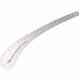 Cutex 24" Clear Plastic French Curve Ruler for Dressmaking & Fashion Design