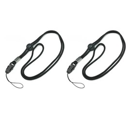 SLEEKSTATION [2 pieces] Neck Strap Round-String Type Adjustable Tip Strap One-Touch Attachment Function ST-NSM001B (2)