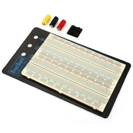 TEKTRUM SOLDERLESS Experiment Plug-in BREADBOARD KIT with PRE-Formed Solid Jumper Wires for Proto-Typing Circuit (1660 TIE-Points)