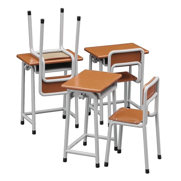 HASEGAWA 62001 1/12 School Desk & Chair - For Toy Figures
