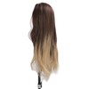 Blonde Gray Gradient Wig Hair Mannequin Head Hairdressing Styling Training