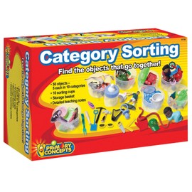 Primary Concepts Category Sorting Learning Kit, Educational Set of 50 Objects in 10 Categories for Children
