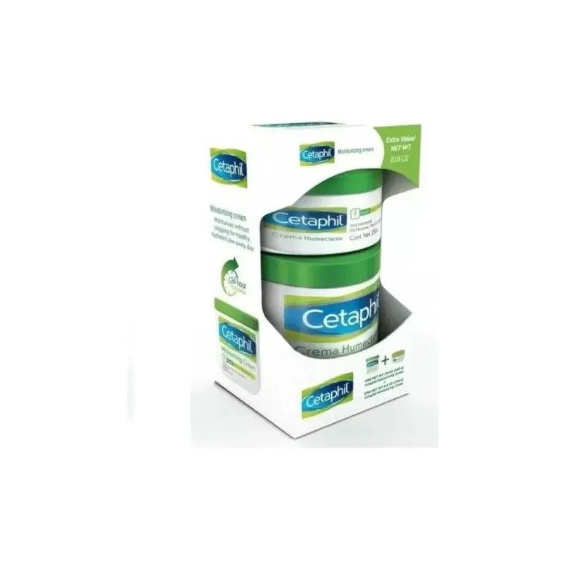 Cetaphil, Paquete Crema Humectante 566g + 250g (piel Seca)
