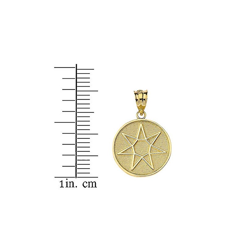 Solid 10k Gold Septagram 7 Pointed Fairy Star Heptagram Charm