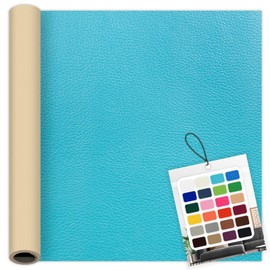 Sky Blue Leather Repair Patch, 39.3 x 19.6 Inch Self Adhesive Leather Repair Tape, Large Vinyl Leather Repair Kit for Furniture, Car Seats, Sofats, Couch, Office Chair