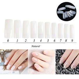 500 pieces false nails, vanilla white nail tips, acrylic tips
