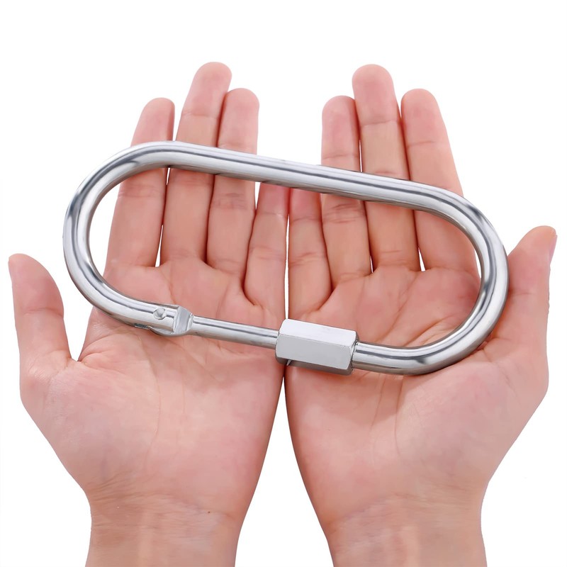 Quick Link Locking Carabiner Clip Big Oval Shape Large Tow