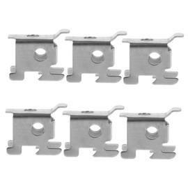 Operitacx 6pc Stainless Steel Commercial Refrigerator Shelf Clips Heavy Duty Metal Shelf Clips for Beverage Coolers Display Freezers